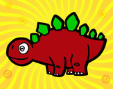 Dibujo Estegosaurio joven pintado por juandiego3