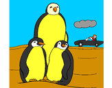 Dibujo Familia pingüino pintado por lolo2207