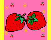 Dibujo fresas pintado por AYELEN05