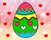 Dibujo Huevo con corazones pintado por ELPO
