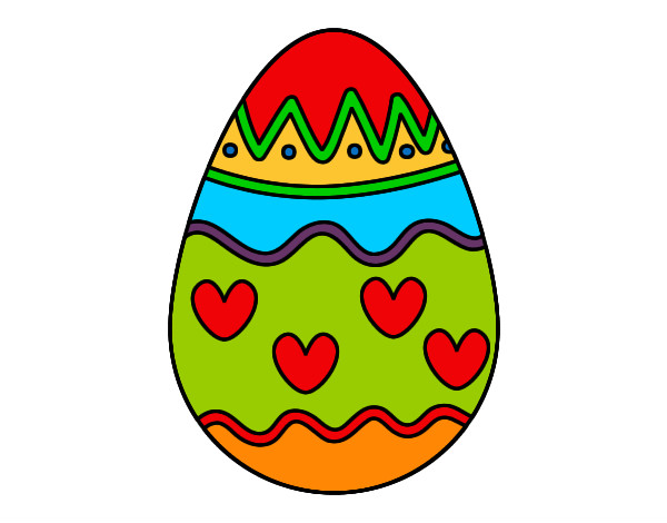 Dibujo Huevo con corazones pintado por sebasfrank