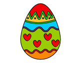 Dibujo Huevo con corazones pintado por sebasfrank