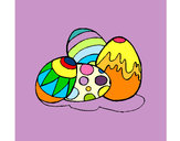 Dibujo Huevos de pascua pintado por pamelabrav