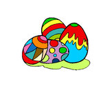 Dibujo Huevos de pascua pintado por sebasfrank