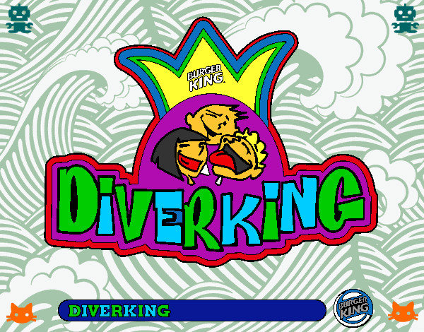 Dibujo Logo Diverking pintado por JaviChris