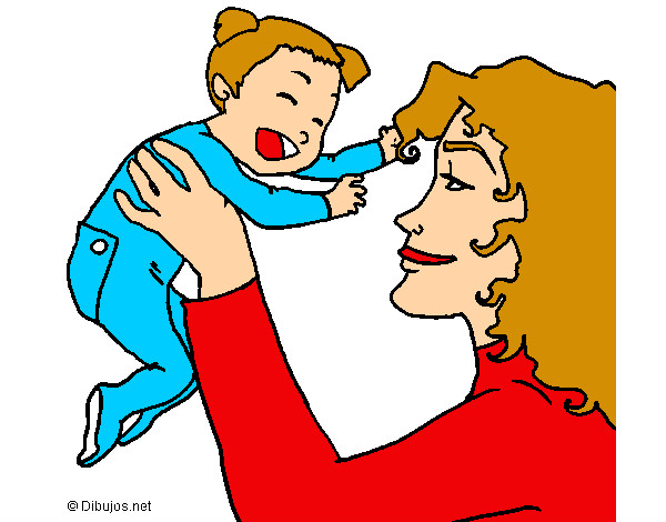 Dibujo Madre con su bebe 1 pintado por Jesus-12