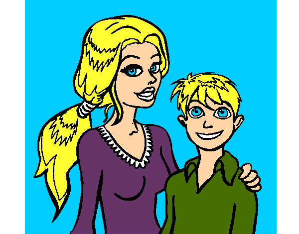 Dibujo Madre e hijo  pintado por aracelli17