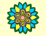 Dibujo Mándala con forma de flor weiss pintado por alex2103