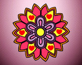 Dibujo Mándala con forma de flor weiss pintado por Camilitax4