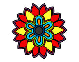 Dibujo Mándala con forma de flor weiss pintado por sofia
