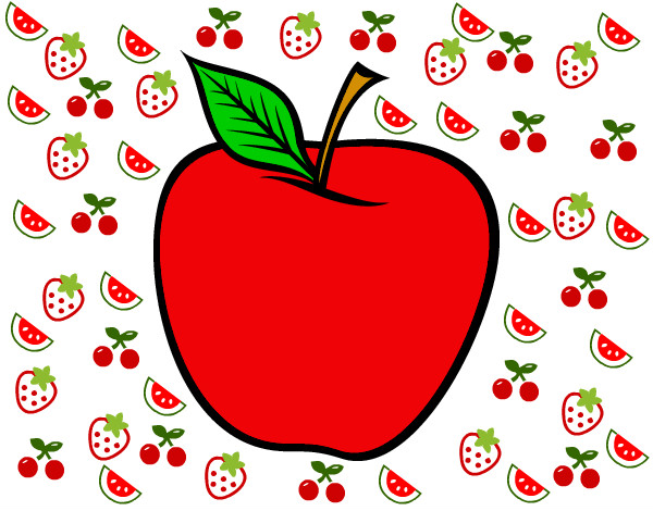 Dibujo Manzana grande pintado por anabelen13