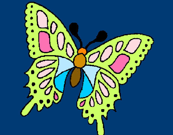 Dibujo Mariposa 2a pintado por queyla