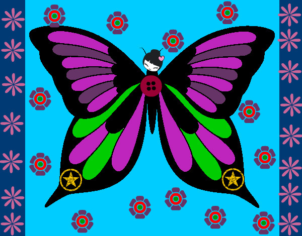 Dibujo Mariposa 8 pintado por cristina08