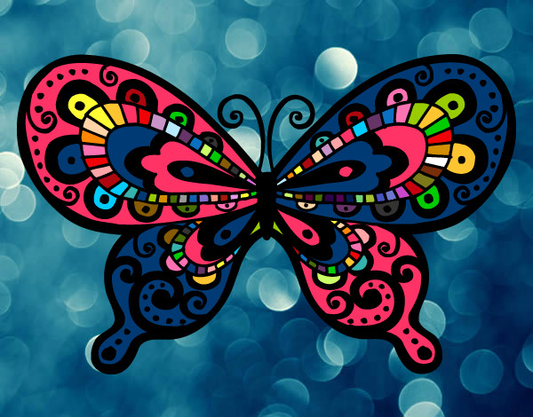  Dibujo de mariposa mucho color pintado por Dapg en Dibujos.net el día