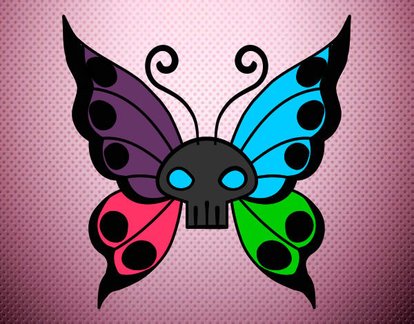 Dibujo Mariposa Emo pintado por lililopsy