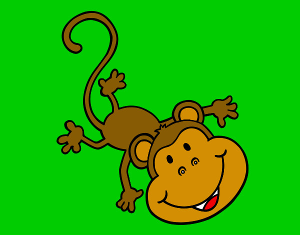 Dibujo Mono gracioso pintado por valecita-6