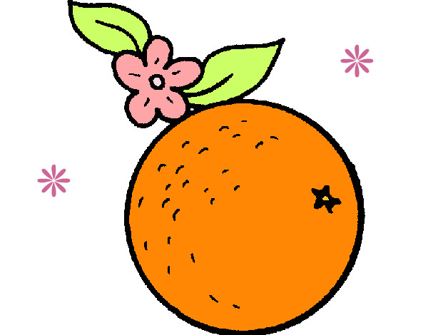 Dibujo naranja pintado por BIMBA