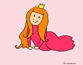 Dibujo Princesa contenta pintado por lamorales