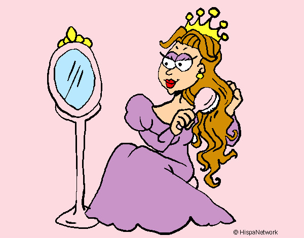 Dibujo Princesa y espejo pintado por Paoshannel