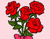 Dibujo Ramo de rosas pintado por marielis1