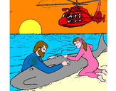 Dibujo Rescate ballena pintado por cristina08
