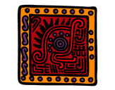 Dibujo Símbolo maya pintado por sarita9