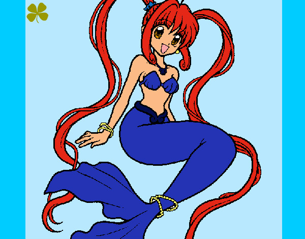 Dibujo Sirena con perlas pintado por mmlife