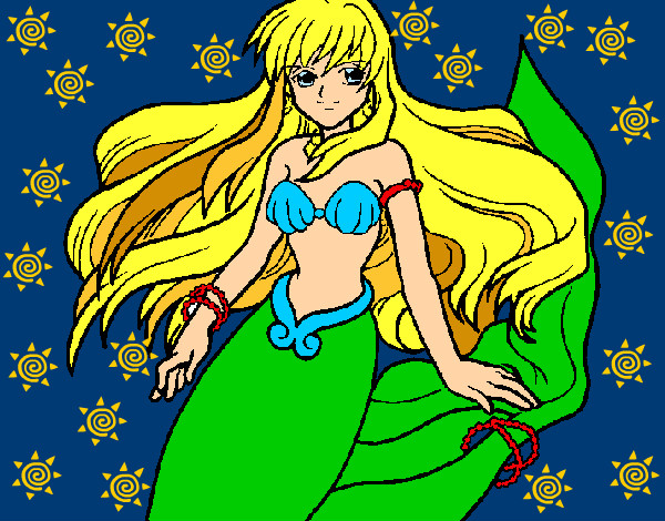 Dibujo Sirena pintado por maktub