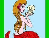 Dibujo Sirena y perla pintado por ITZIAR2004