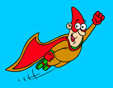 Dibujo Súper héroe volando pintado por navarro123