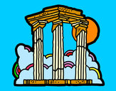 Dibujo Templo de Zeus Olímpico pintado por queyla