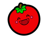 Dibujo Tomate sonriente pintado por sarita12