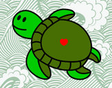 Dibujo Tortuga nadando pintado por valecita-6