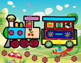 Dibujo Tren alegre pintado por DANIR