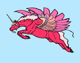 Dibujo Unicornio alado pintado por juliana