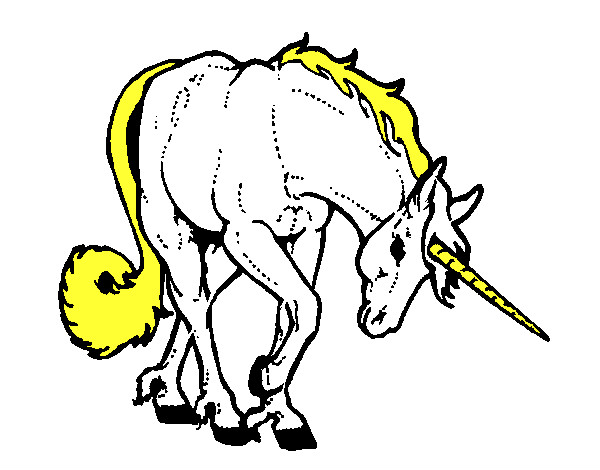 Dibujo Unicornio bravo pintado por naaray1