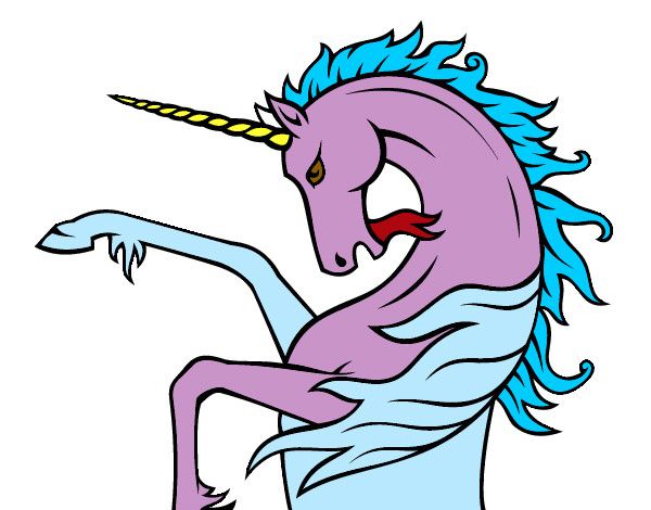 Dibujo Unicornio salvaje pintado por qitzel