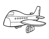 Dibujo Avión comercial pintado por flygirl