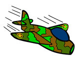 Dibujo Avión de camuflaje pintado por fleming