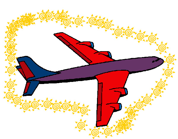 Dibujo Avión pintado por mel11