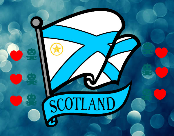 Dibujo Bandera de Escocia pintado por aonintendo