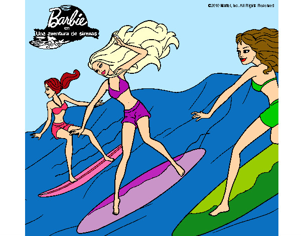 Dibujo Barbie de nuevo con sus amigas pintado por SuperSweet