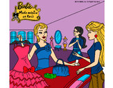 Dibujo Barbie en una tienda de ropa pintado por erika_hl