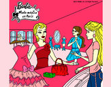 Dibujo Barbie en una tienda de ropa pintado por KATHYRIA