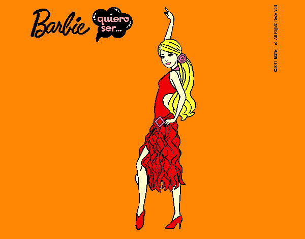 Dibujo Barbie flamenca pintado por Lauracreat