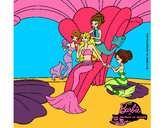 Dibujo Barbie princesa sirena pintado por MariaKiss