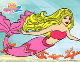 Dibujo Barbie sirena pintado por nenamaslow