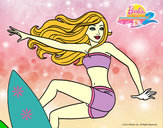 Dibujo Barbie surfeando pintado por cabru
