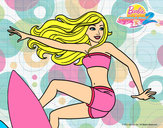 Dibujo Barbie surfeando pintado por MariaKiss