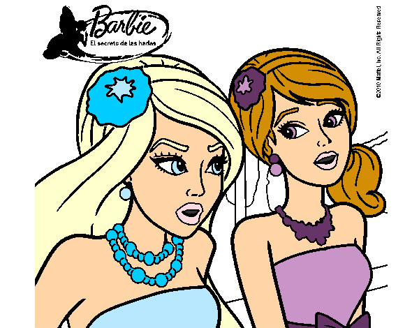 Dibujo Barbie y su amiga 1 pintado por jhoanaa
